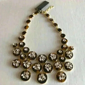 J Crew NEW Tortoise & Crystal Statement Ne…